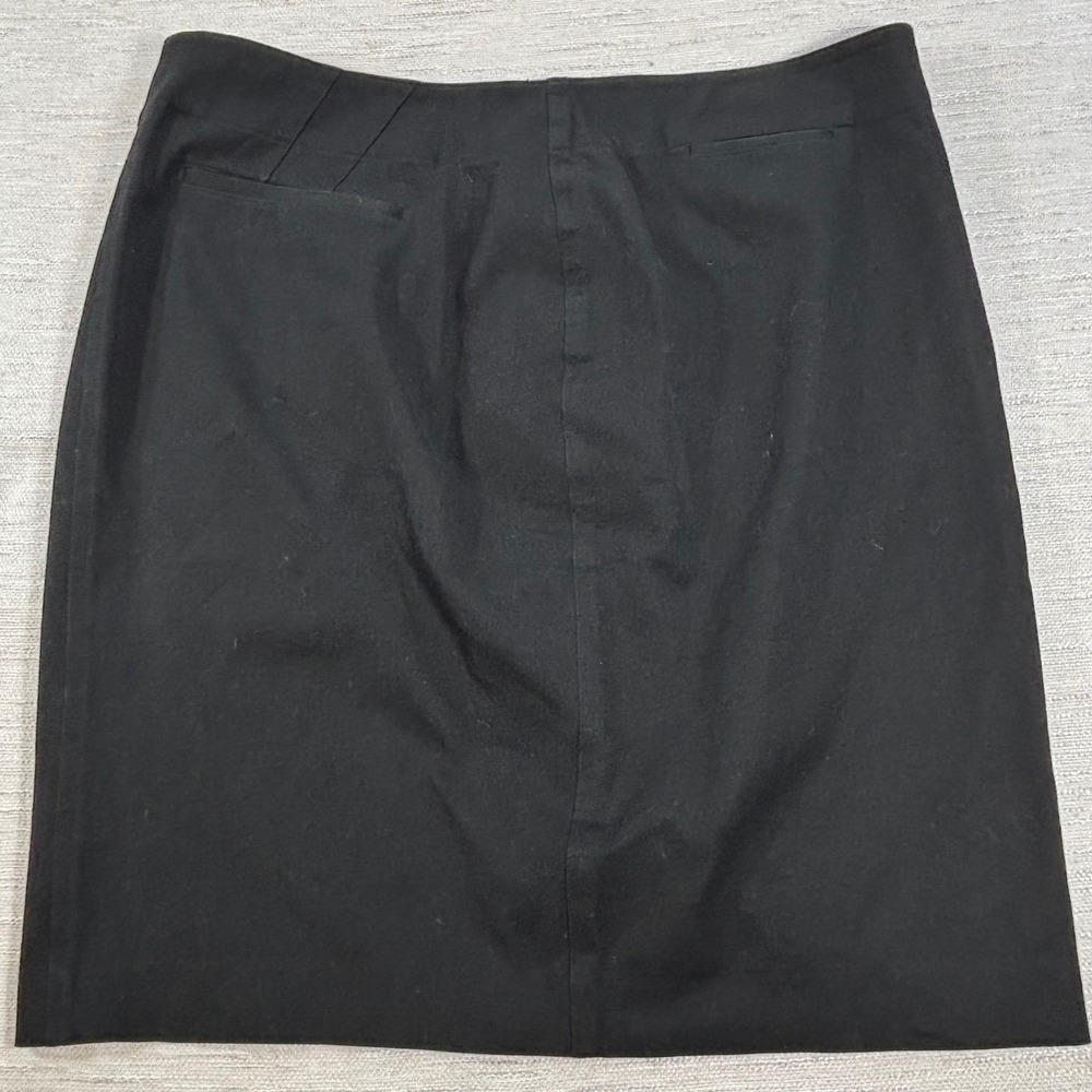 LAUREN Ralph Lauren Black Button Front Pencil Skirt Size 14 Career Office - Picture 7 of 7